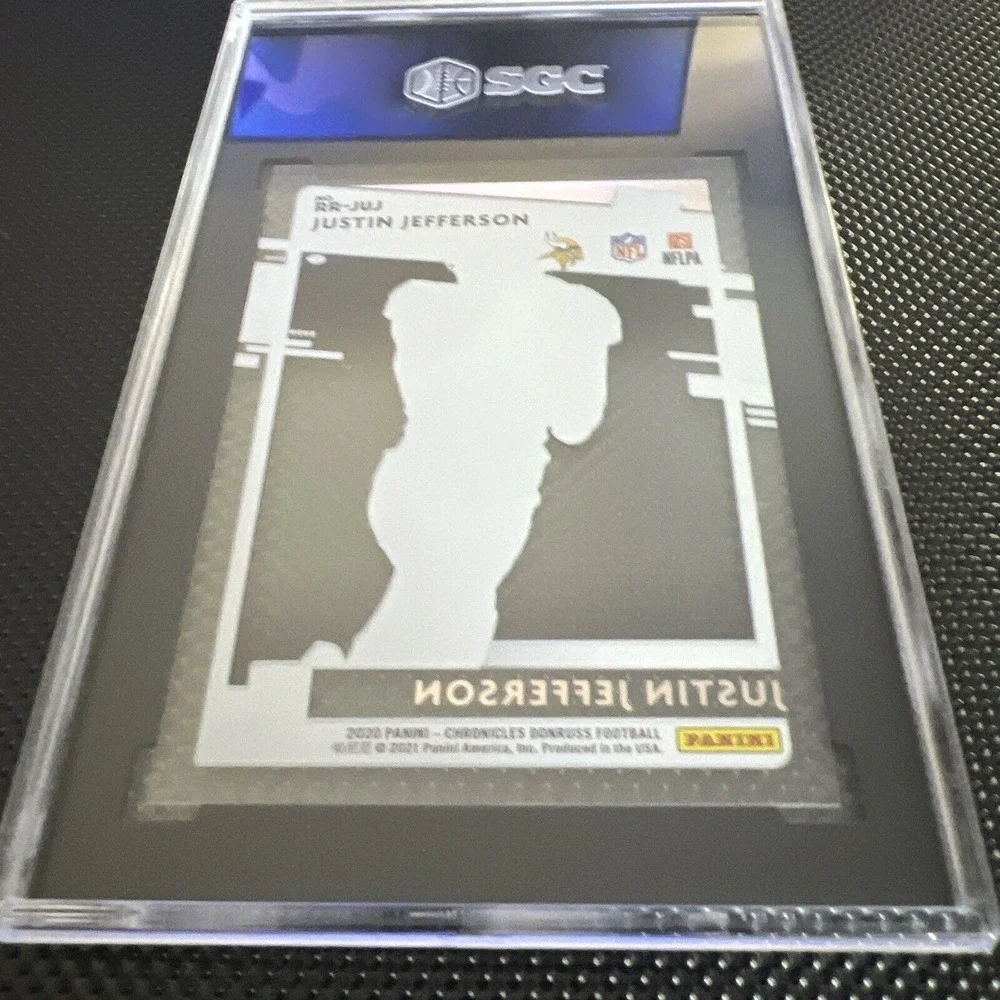 Justin Jefferson 2020 Panini Chronicles Clearly Donruss Rated Rookie SGC 9.5 - Picture 2 of 2